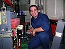 Pretending to fix the breaker.