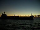 Tanker in harbor.