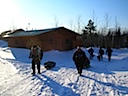 To the cabins